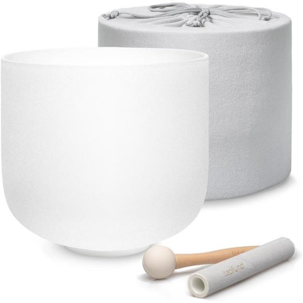 8 Inch Heart Chakra Quartz Singing Bowl F Note
